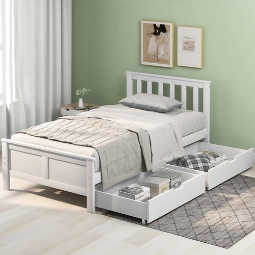 3ft wooden single bed - single, frame