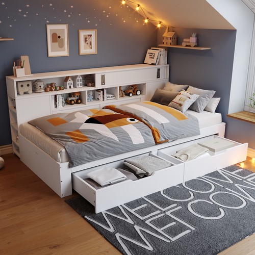 Daybed wooden bed - bed, 3ft