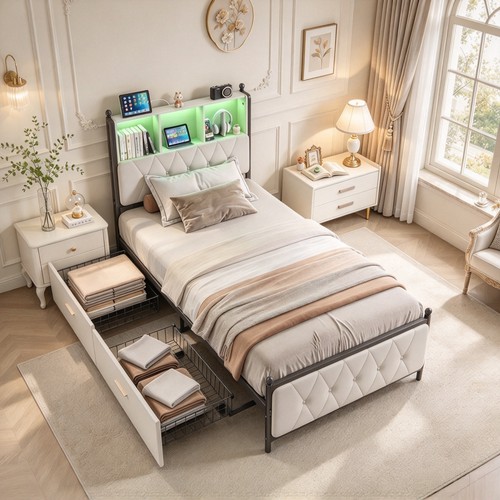 3ft upholstered single bed - upholstered,