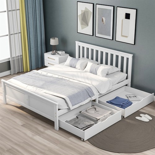 4ft6 3ft white solid pine - white,