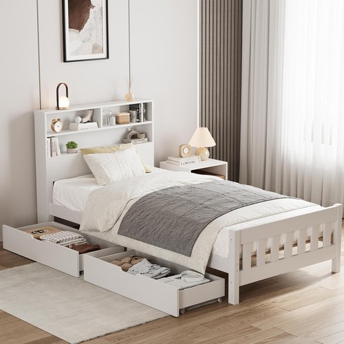 Wooden solid bed - solid,