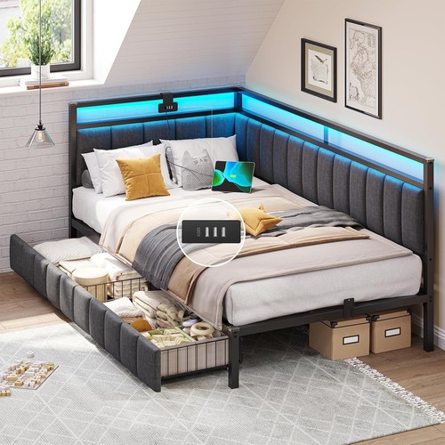 Single bed frame with - bed, 2