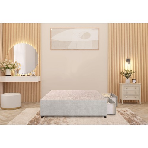 Plush velvet divan bed base - plush,