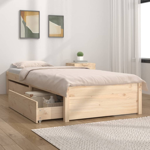 Single bed frame - bed, brown