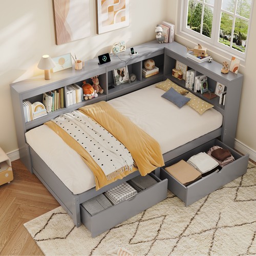 3ft single shape daybed - single, l-shape