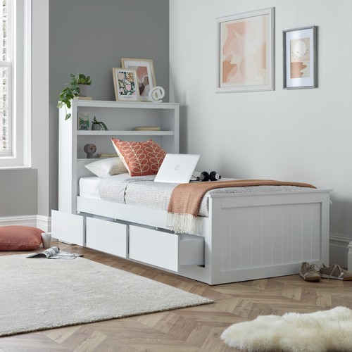 Enzo white drawer bookcase - enzo, 3