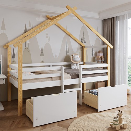 White wooden kids - wooden, house