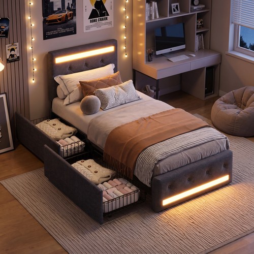 3ft upholstered bed - upholstered, frame