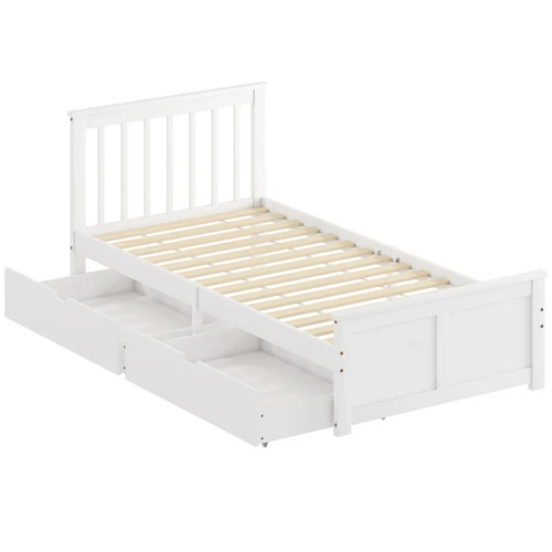 Storage bed drawers pine - 2,
