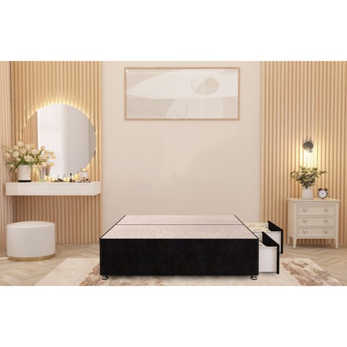 Plush velvet divan - velvet, base