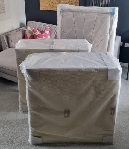 Beige upholstered fabric - beige,