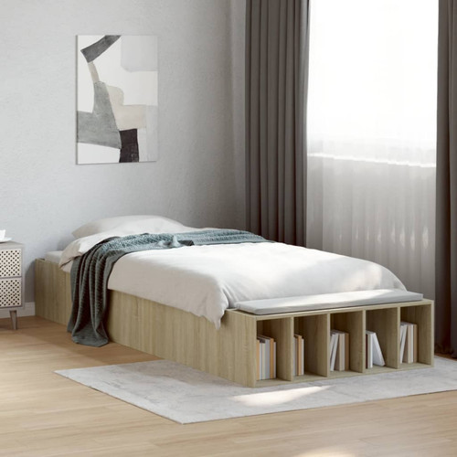 Bed frame sonoma oak 75x190cm - bed,