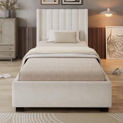 3ft velvet upholstered single - velvet,