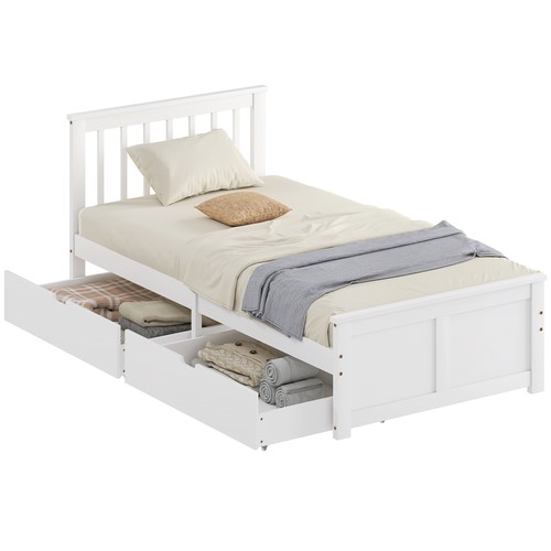 Homcom storage bed with - storage, 2