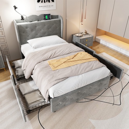 3ft single bed upholstered - 3ft,