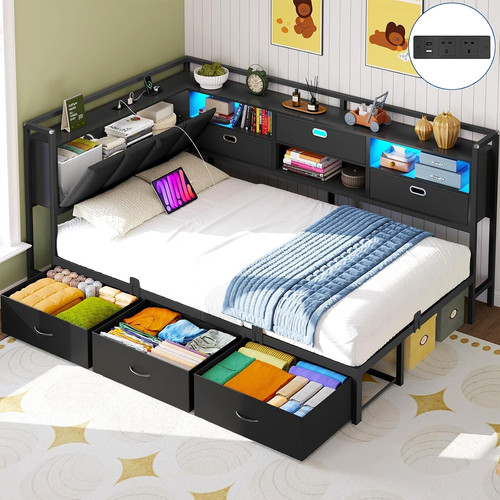 Stylish single 3ft bed - single, frame