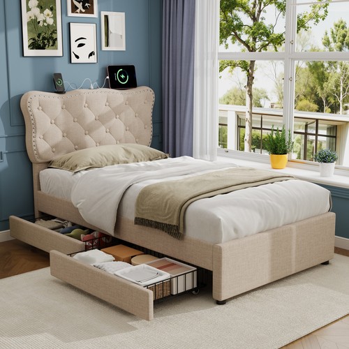 3ft single upholstered bed - 3ft,