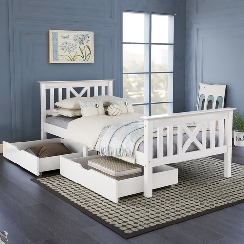 3ft wooden single bed frame - single,