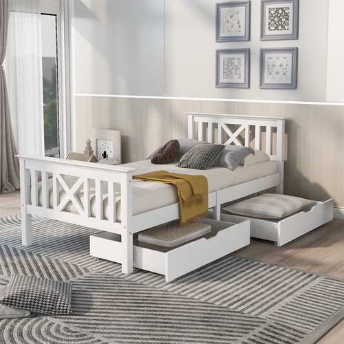 Single bed 3ft white - bed,