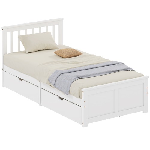 Homcom storage bed with - with, 2