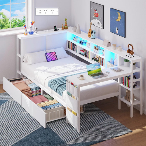 Single 3ft bed frame - bed, with