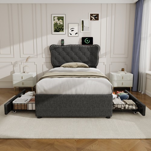 3ft single bed - single, linen