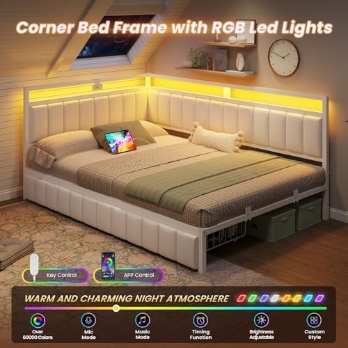 Double bed frame with - double,