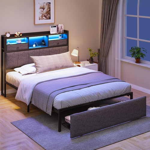 3ft single bed - bed, led