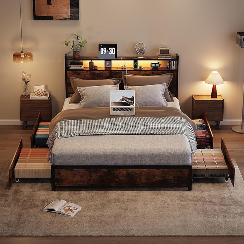 Single size bed frame - bed, metal